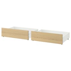 4 IKEA Malm Underbed Storage Drawers in Pine 