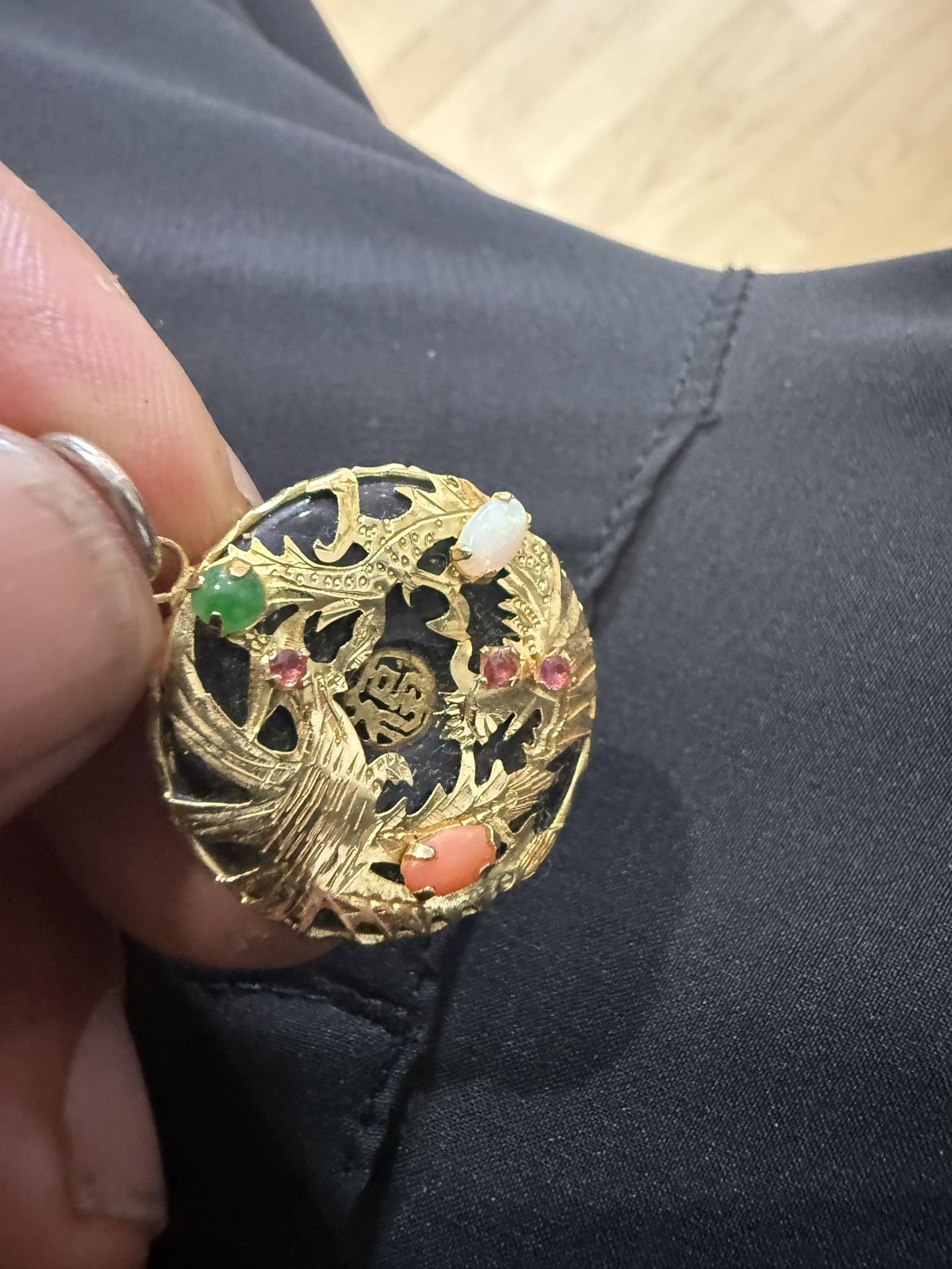 18k Gold Chinese Dragon Charm