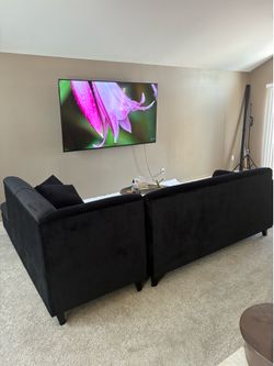Couch and tv