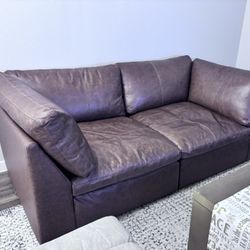 Leather Couch (oversized Love Seat)