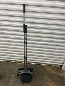New broom with scoop