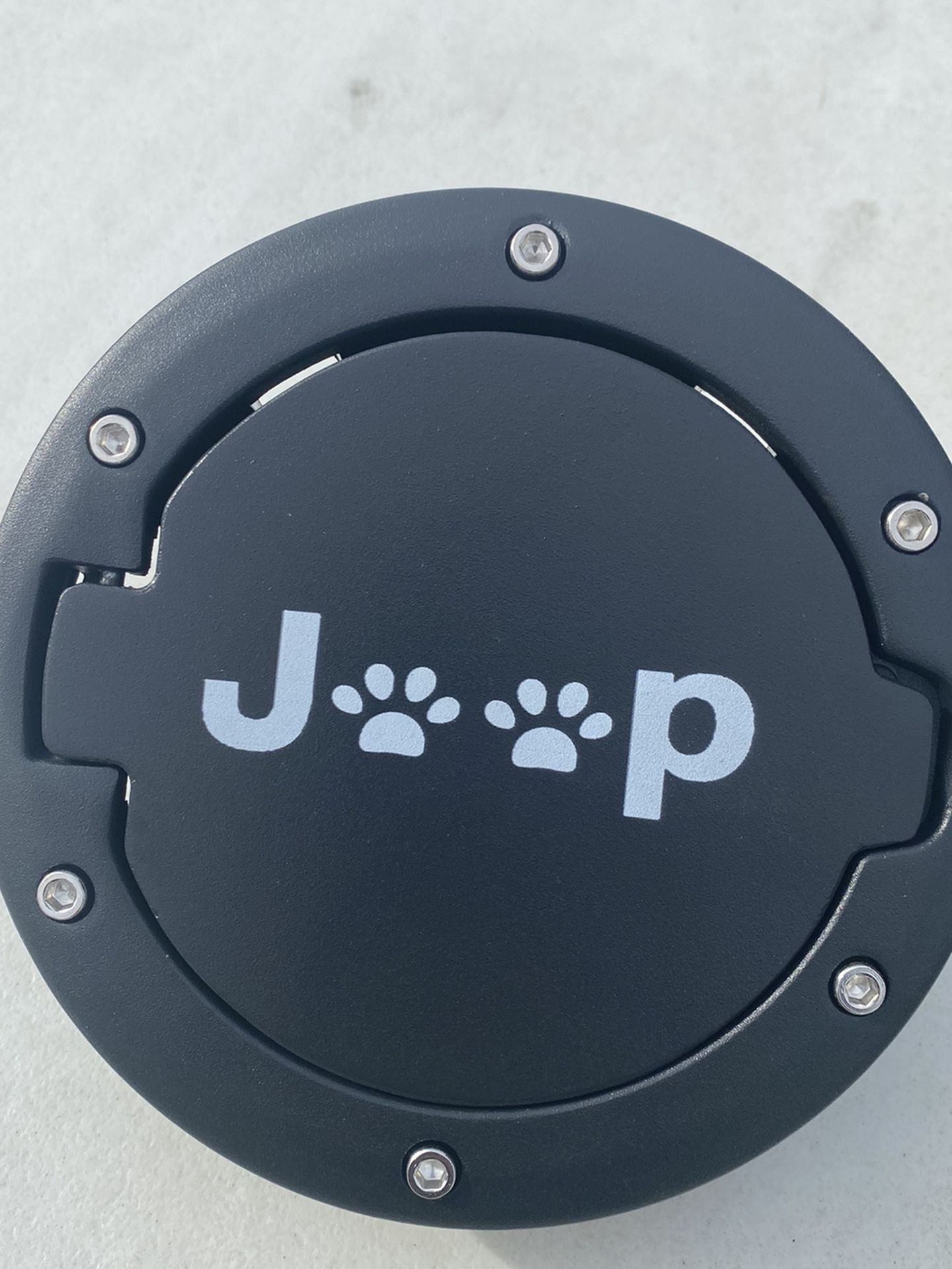 GAS FUEL TANK CAP COVER LID DOOR FILLER FOR JEEP WRANGLER 2007-17 DOG PAWS 🐾 PRINT