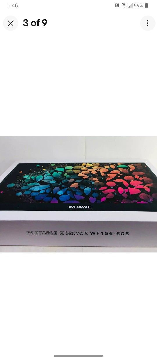 WUAWE 🖥️ Portable Monitor WF156-60B 🔌 can use on Multiples Devices - Portable Monitor. WF156-60B 15.6 ".IN. open Box New ✔️