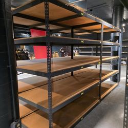 72 in W x 36 in D Steel Rack Stock Supply Shelving Similar To Uline Shelves Delivery Available