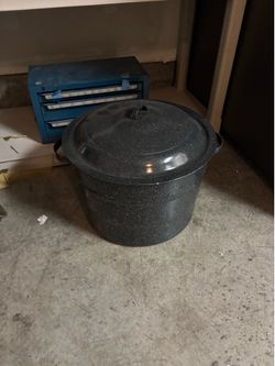 Canning supplies and pot