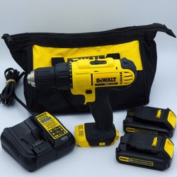 20V MAX Cordless 1/2 in. Drill/Driver, (2) 20V 1.3Ah Batteries, Charger and Bag