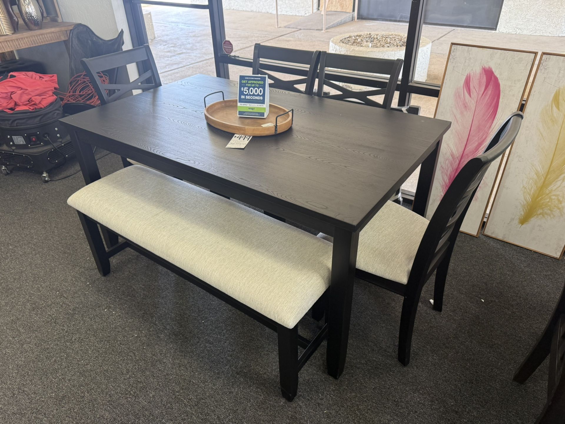 Dining Table 4 Chairs And Bench