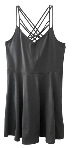 HOLLISTER Gray Strappy Knit Skater Dress Women’s Size Large NWOT