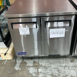 Polarman PLM-UC-36S 36 7/16" Undercounter Refrigerator, 7.7 cu. ft, Stainless Steel, 2 Solid Doors