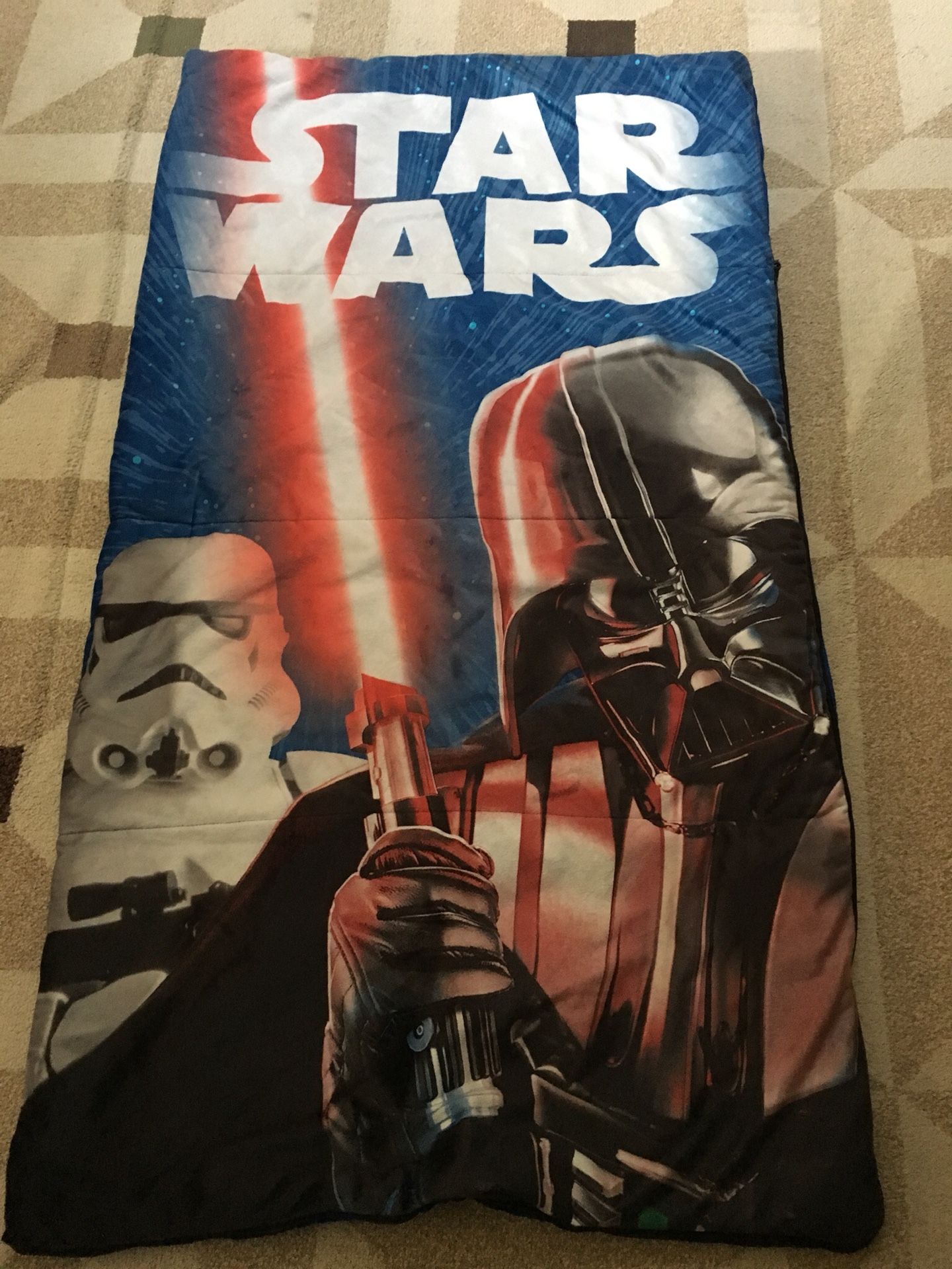 Kids Star Wars sleeping bag- nylon- 4 1/2 feet long $8
