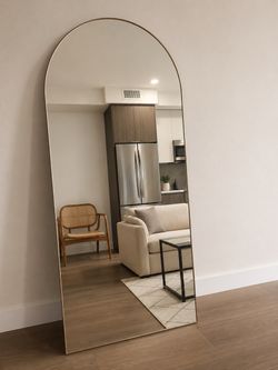 Arch mirror full length - 69 tall x 31 wide gold frame real glass