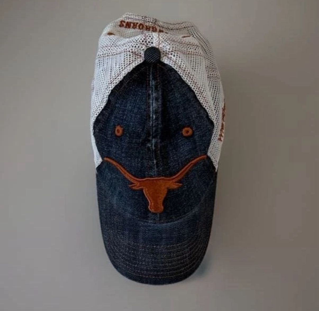 Wrangler Texas Longhorns DENIM Trucker Adjustable Hat Collegiate