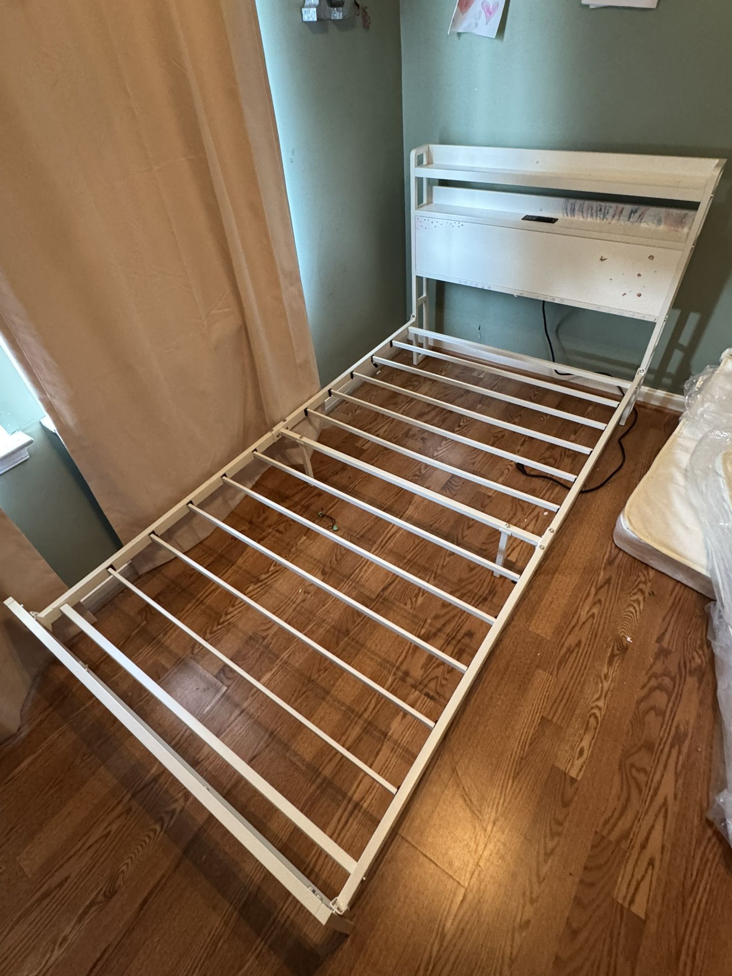 Twin Bed Frame With 2 Outlets And A USB Port