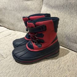 Girls Pink & Blue Snow Boots Size 13c 