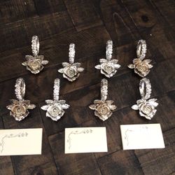 Vintage Place Card Holder And Napkin Rings