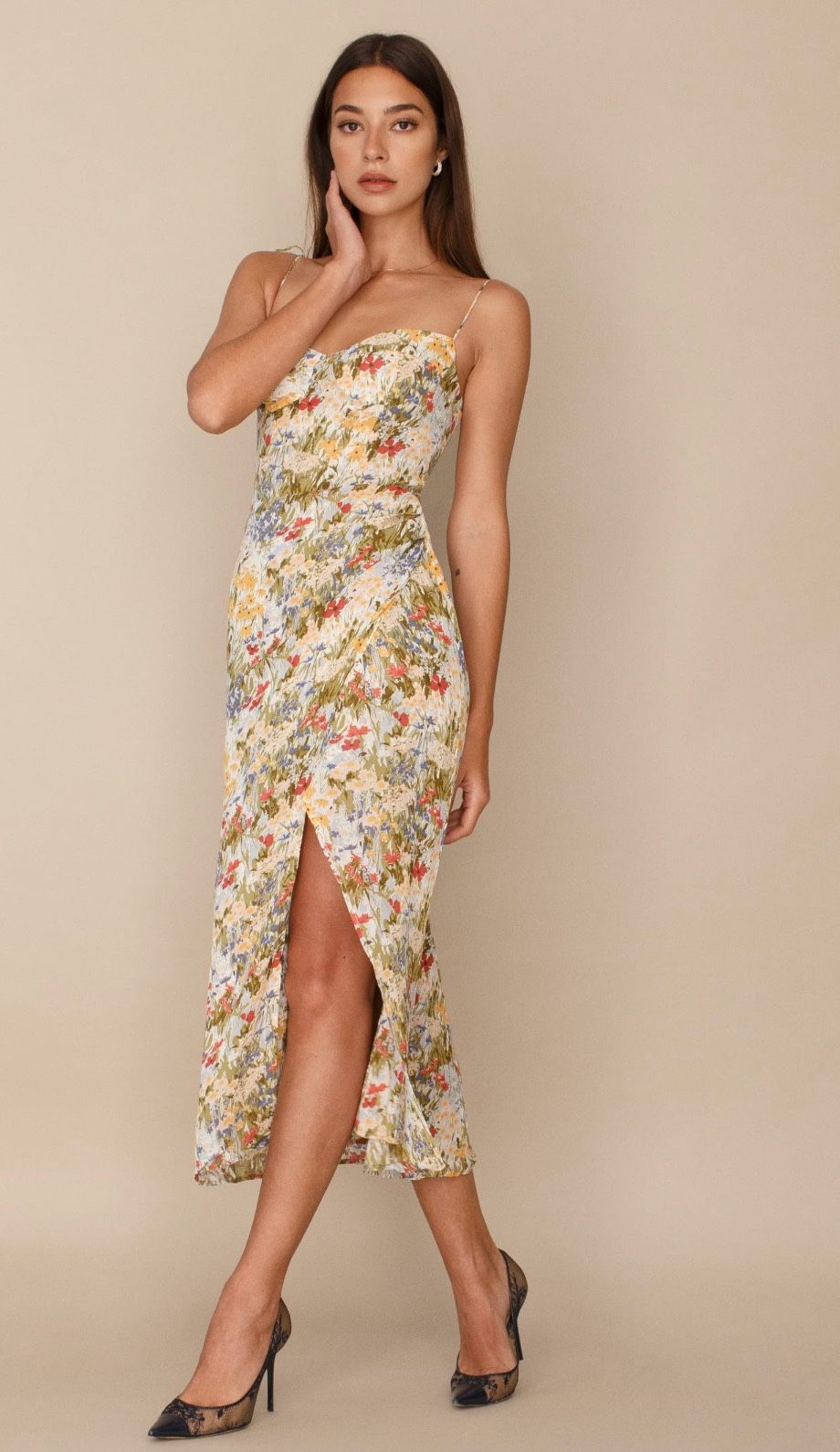 Reformation Kourtney Dress, Color: Countryside, Size 12