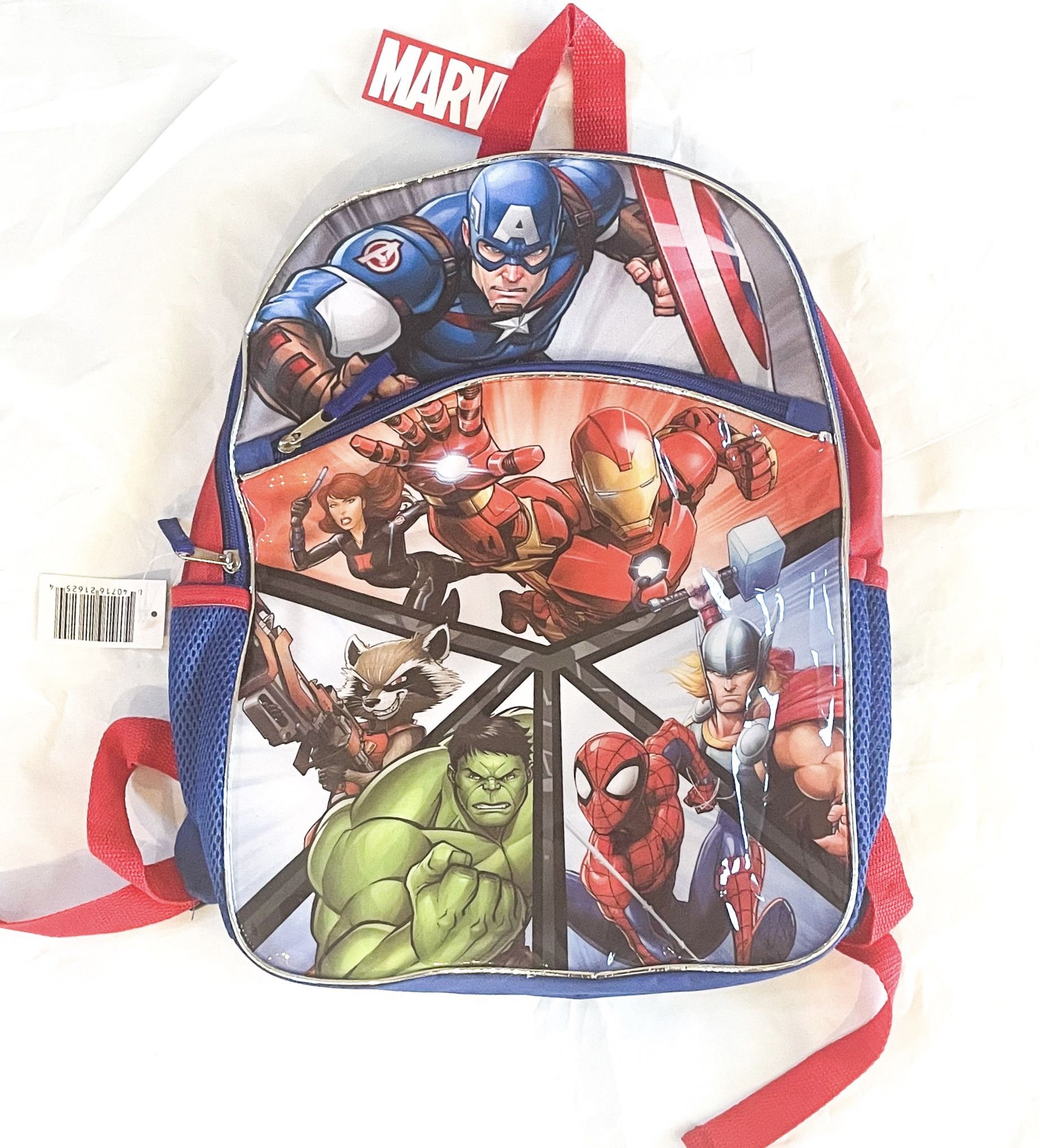 Marvel Avengers Hulk, Ironman, Spider-man, Rocket Raccoon Backpack