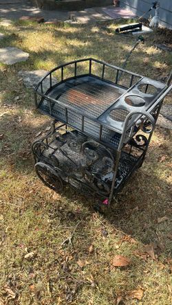 Wrought Iron Outdoor Bar Cart