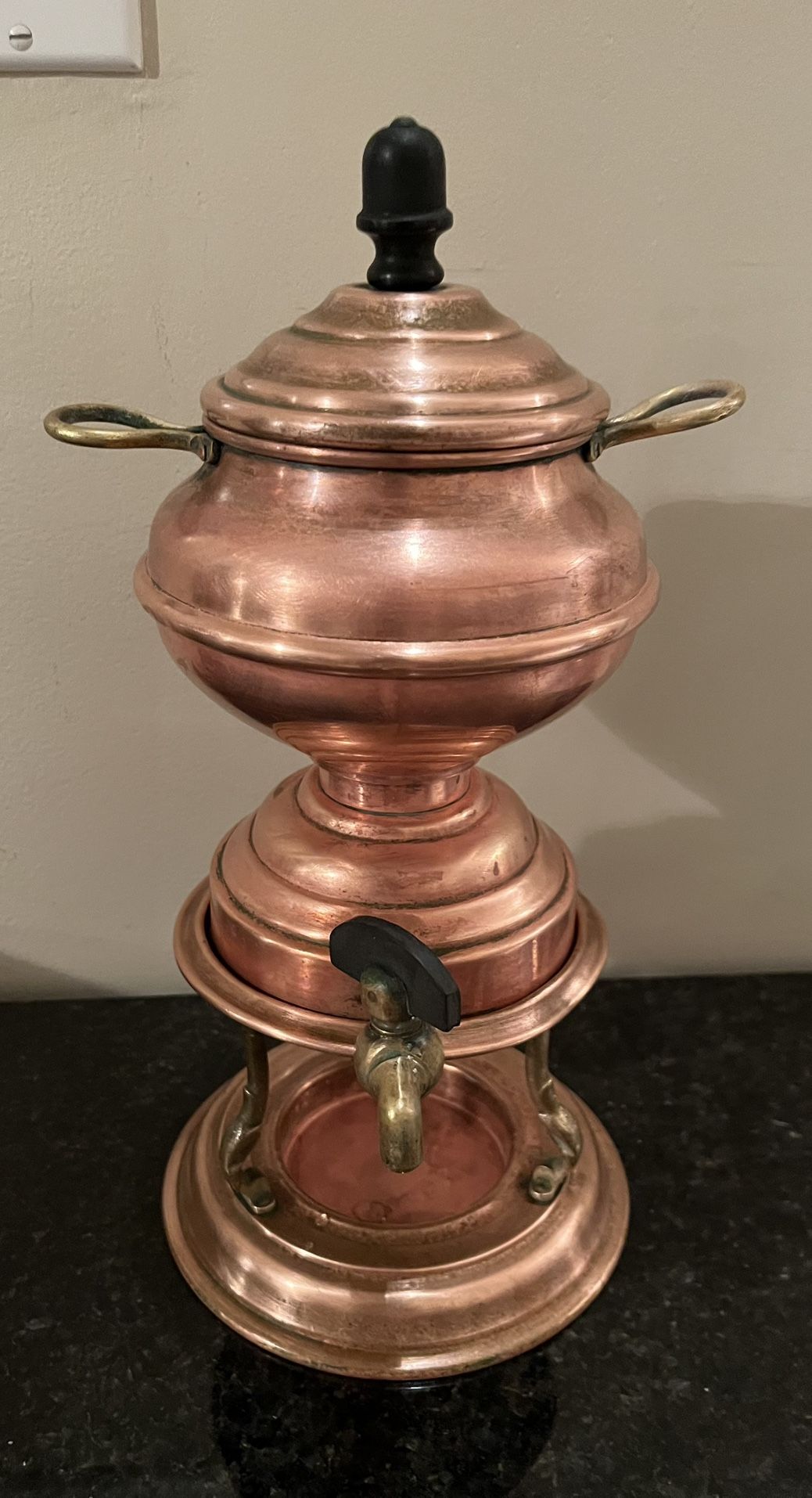 VINTAGE COPPER JOS HEINRICHS PARIS NEW YORK/COFFEE URN/ SAMOVAR