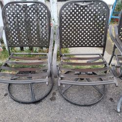 For Sale Six ALL metal Chairs Grea For Outdoor 