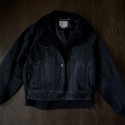 Miss Sixty Black Denim Bomber Jacket 