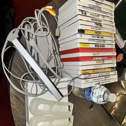 Wii With All Wires And 21 Games!