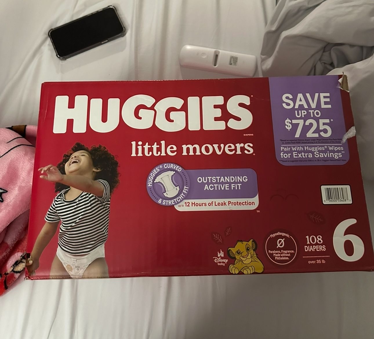 Huggies Little Movers Size 6 (108 Diapers)