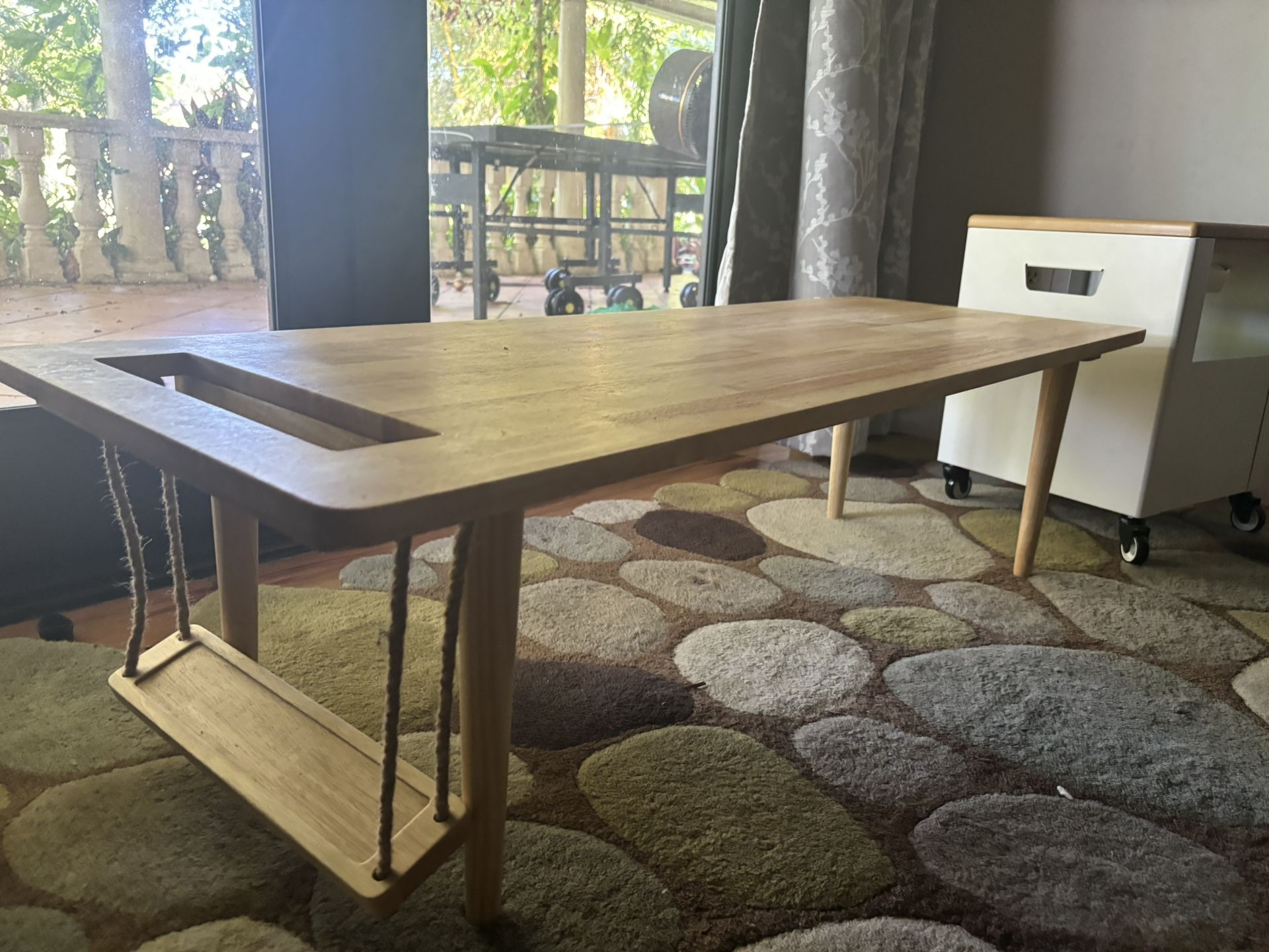 4.3 4.3 out of 5 stars (443) WoodShine Mid Century Modern Mini-Swing Wooden Coffee/Tea Table, Real Solid Wood Cafe Table for Home Living Room,Office,