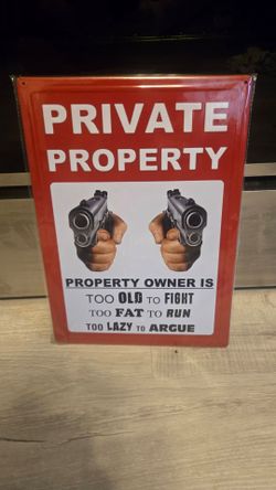 Metal sign