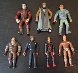 STAR TREK ACTION FIGURE LOT - 7 VINTAGE PLAYMATES FIGURES