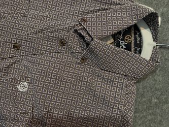 George Straight Men's Button-Down Shirt with Geometric Print