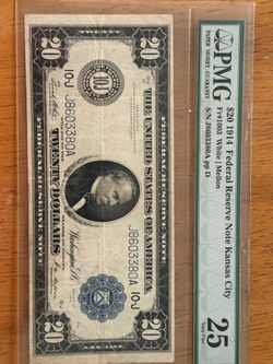 1914 Kansas City $20 graded