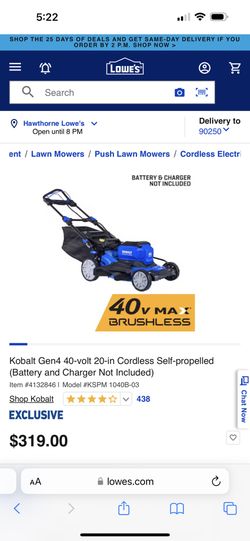 Kobalt Brushless Lawn Mower