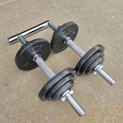 TELK 45lb Adjustable Dumbbell Set