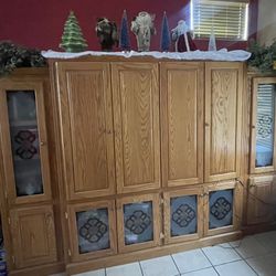 Entertainment Center Real Wood- Make Offer 