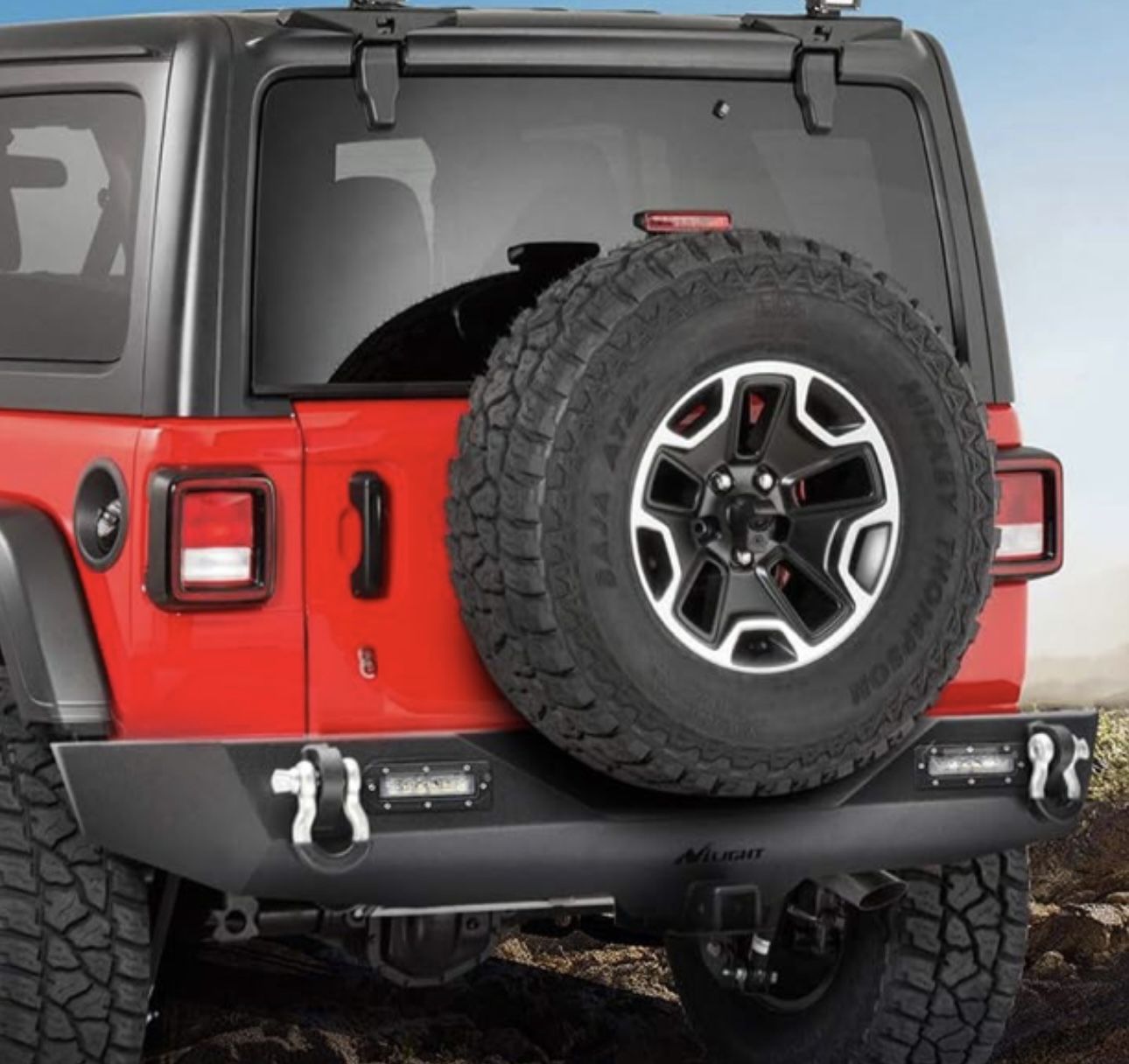 Jeep Wrangler Jl 2018-2024 All Model Rear Bumper Offroad Light Led Hitch 4x4