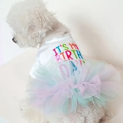 Pet Birthday Tutu Dress