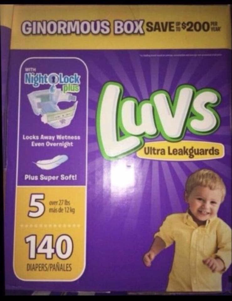 Luvs diapers/pañales size 5
