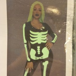 Leg Avenue Women's Glow in The Dark Skeleton Bodysuit Halloween Costume

