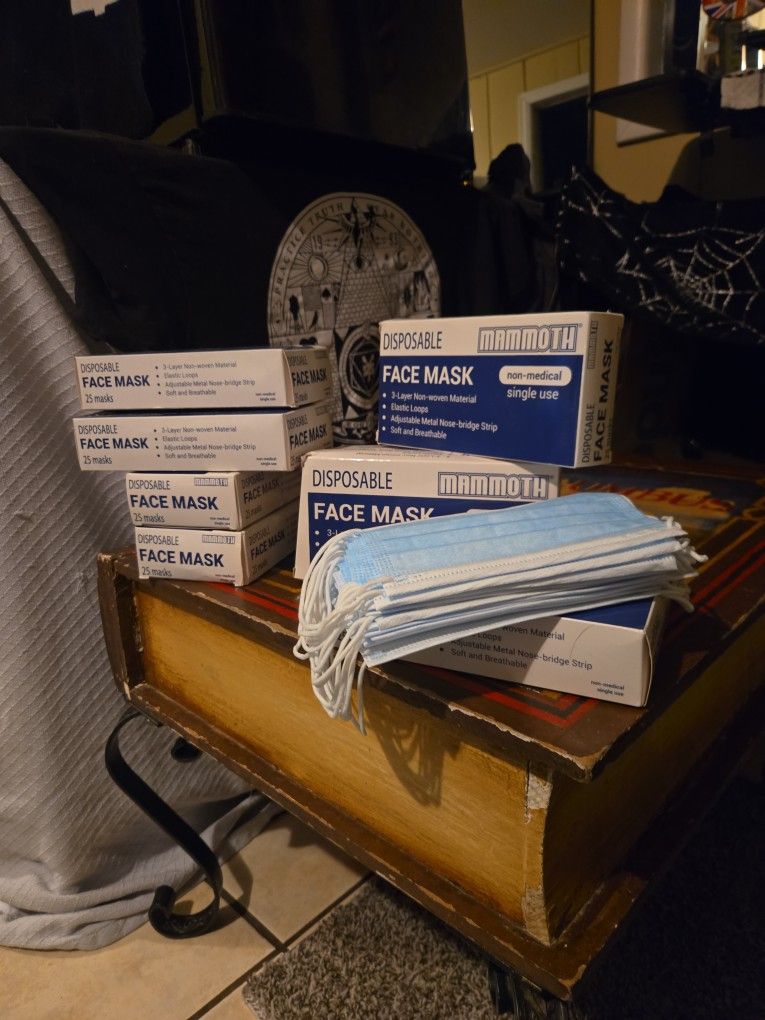 250 blue face masks