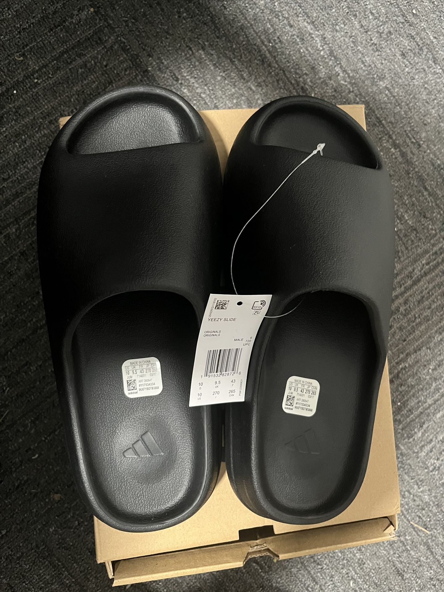 adidas gazelle silver green womens Rigorer Shark 3 Slides 'Black' [Z325160508-7] EU40/US7 main image 1