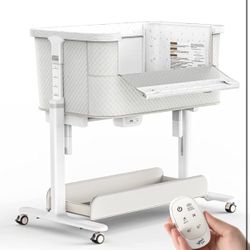 Baby Bassinet, Baby Crib, Electric Bassinet, Color White
