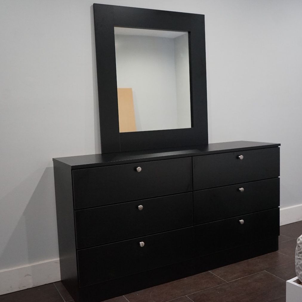Brand New Dresser with Mirror - Available in White and Black  - Delivery 🚚 