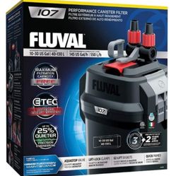 Fluval 107 Aquarium Fish Turtle Tank Canister Filter Good For Up To 30 Gallons 