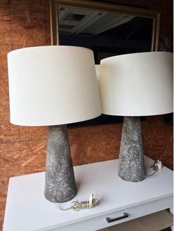 Modern Concrete Table Lamps – Set of 2