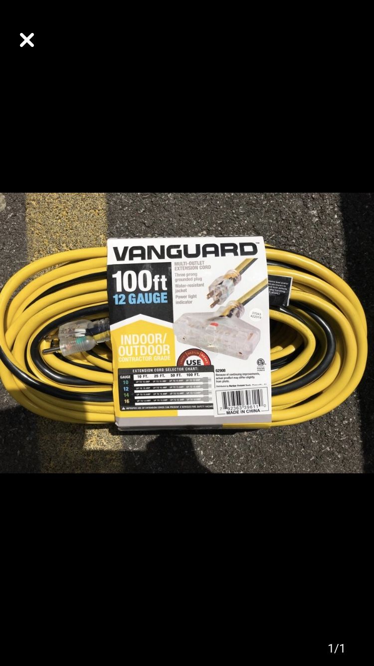 New extension cord 100ft