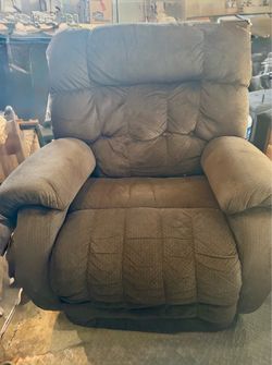 Brown Fabric Oversized Recliner Chair