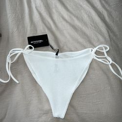 Plus Size White Pretty Little Thing Bikini Bottoms Swimsuit 