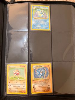 1999 Pokémon Base Set Vintage Collection Binder – Blastoise, Zapdos, Ninetales, Machamp, Pikachu + More