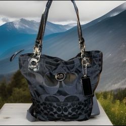 Coach Alex Signature Sateen Large Tote Bag